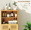 MOBILETTO BAGNO SALVASPAZIO IN LEGNO CON ARMADIETTO, 2 ANTE E 2 RIPIANI APERTI, 50X29X92 CM