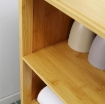 MOBILETTO BAGNO SALVASPAZIO IN LEGNO CON ARMADIETTO, 2 ANTE E 2 RIPIANI APERTI, 50X29X92 CM