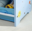 MOBILETTO PORTAGIOCHI CON 9 CESTINI RIMOVIBILI IN MDF E TESSUTO, 63X30X60CM, AZZURRO