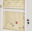 MOBILETTO PORTAGIOIE A SPECCHIO CON DESIGN A MURO E 2 CHIAVI DI SICUREZZA, IN LEGNO, 36.5X9.5X67 CM, BIANCO