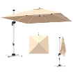 OMBRELLONE A BRACCIO INCLINABILE CON BASE A CROCE IN POLIESTERE ALLUMINIO E METALLO 295X295X260 CM CACHI