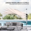 OMBRELLONE A BRACCIO INCLINABILE CON BASE A CROCE IN POLIESTERE ALLUMINIO E METALLO 295X295X260 CM CACHI