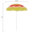 OMBRELLONE HAWAIANO PORTATILE TETTUCCIO Ø160 CM IMPERMEABILE ALTEZZA FINO 180 CM