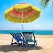 OMBRELLONE HAWAIANO PORTATILE TETTUCCIO Ø160 CM IMPERMEABILE ALTEZZA FINO 180 CM