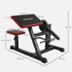 PANCA ROMANA 2 IN 1 PER CURL E TRICIPITI CON SEDILE A 5 LIVELLI E 25 REGOLAZIONI NERO