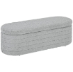 PANCA FONDO LETTO IN TESSUTO TEDDY CON VANO CONTENITORE 116X41X40.5 CM GRIGIO CHIARO