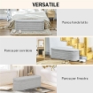 PANCA FONDO LETTO IN TESSUTO TEDDY CON VANO CONTENITORE 116X41X40.5 CM GRIGIO CHIARO