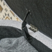 PANCA FONDO LETTO IN TESSUTO TEDDY CON VANO CONTENITORE 116X41X40.5 CM GRIGIO CHIARO