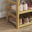 PANCA SCARPIERA DA INGRESSO CON SEDUTA IMBOTTITA DESIGN A DOGHE E CESTINO ESTRAIBILE 70X30X45 CM LEGNO