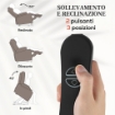 POLTRONA ALZAPERSONA MASSAGGIANTE E RECLINABILE CON 2 TASCHE E TELECOMANDO 93X104X105 CM MARRONE CHIARO