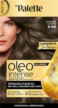 PALETTE SYOSS TINTA CAPELLI COLORAZIONE PERMANENTE 100% CON CHERATINA COPERTURA CAPELLI BIANCHI 5.54 CASTANO CENERE OKX