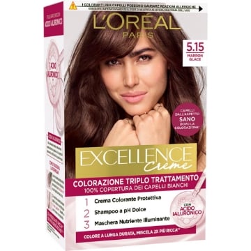 L'OREAL TINTA CAPELLI EXCELLENCE CREME CON ACIDO IALURONICO N.5.15 MARRON GLACE OKX