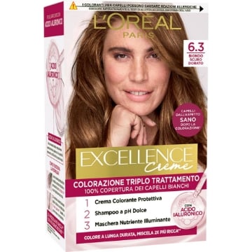 L'OREAL TINTA CAPELLI EXCELLENCE CREME CON ACIDO IALURONICO N.6.3 BIONDO SCURO DORATO OKX