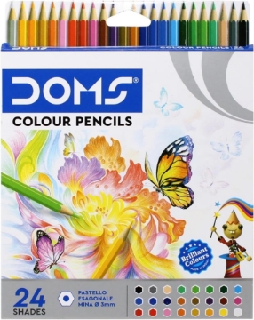 DOMS SET 24 MATITE COLORATE PASTELLO ESAGONALE  Ø 3 MM OKX