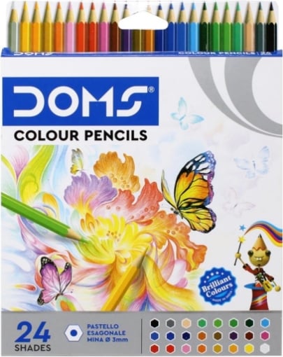 DOMS SET 24 MATITE COLORATE PASTELLO ESAGONALE  Ø 3 MM OKX