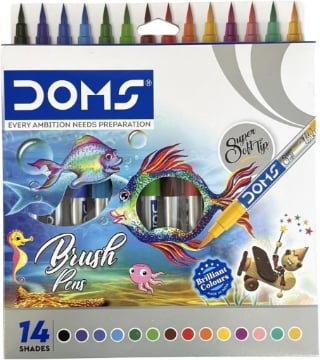 DOMS SET 14 PZ PENNARELLI BRUSH PENS OKX