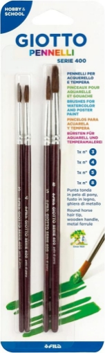 GIOTTO PENNELLI PER ACQUARELLI SERIE 400 3-4-5-8 4 PZ OKX