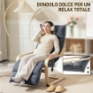 POLTRONA RELAX IN LEGNO CON RIVESTIMENTO IN VELLUTO E POGGIAPIEDI REGOLABILE GRIGIO SCURO