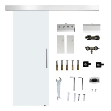 PORTA SCORREVOLE IN VETRO TRASPARENTE PER INTERNI, 210X75CM