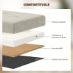 PANCA CONTENITORE PIEGHEVOLE DA 67L, COPERCHIO IMBOTTITO E RIVESTIMENTO VELLUTATO, 76X38X38CM, CREMA