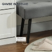 PANCA FONDO LETTO A TRAPUNTA IN TESSUTO EFFETTO VELLUTO A COSTE E ACCIAIO, 100X36X45 CM, GRIGIO
