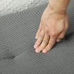 PANCA FONDO LETTO A TRAPUNTA IN TESSUTO EFFETTO VELLUTO A COSTE E ACCIAIO, 100X36X45 CM, GRIGIO
