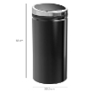 PATTUMIERA AUTOMATICA DA 42L CON SENSORE A INFRAROSSI IN ACCIAIO E PLASTICA, 30.5X30.5X68 CM