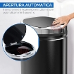 PATTUMIERA AUTOMATICA DA 42L CON SENSORE A INFRAROSSI IN ACCIAIO E PLASTICA, 30.5X30.5X68 CM