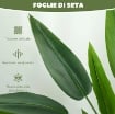PIANTA ARTIFICIALE VERDE DI UCCELLO DEL PARADISO DA 20 FOGLIE DI 140 CM CON VASO, IN PE, PEVA E PP