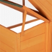 POLLAIO DA GIARDINO PER 4-8 GALLINE IN LEGNO CON RETE METALLICA E TETTO APRIBILE, 240X112.5X76 CM, ARANCIONE