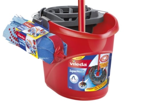 VILEDA SUPERMOCIO 3 ACTION SECCHIO STRIZZATORE MOP SENZA MANICO 