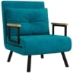 POLTRONA LETTO 3 IN 1 CON SCHIENALE RECLINABILE IN 5 POSIZIONI E CUSCINO, 63X73X81 CM, BLU SCURO