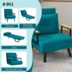 POLTRONA LETTO 3 IN 1 CON SCHIENALE RECLINABILE IN 5 POSIZIONI E CUSCINO, 63X73X81 CM, BLU SCURO