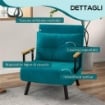 POLTRONA LETTO 3 IN 1 CON SCHIENALE RECLINABILE IN 5 POSIZIONI E CUSCINO, 63X73X81 CM, BLU SCURO