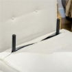 POLTRONA LETTO 2 IN 1 CON SCHIENALE REGOLABILE E CUSCINO, IN TESSUTO EFFETTO LINO, 72X78X79CM