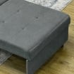 POLTRONA LETTO IN TESSUTO EFFETTO VELLUTO GRIGIO CON 2 CUSCINI E SPAZIO CONTENITORE, 100X98X88 CM
