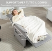 POLTRONA RECLINABILE ELETTRICA CON TELECOMANDO E POGGIAPIEDI, IN TESSUTO EFFETTO VELLUTO, 80X83X104 CM, GRIGIO