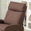 POLTRONA RELAX RECLINABILE CON POGGIAPIEDI IN TESSUTO EFFETTO LINO, 69X85X100 CM, MARRONE