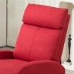 POLTRONA RELAX RECLINABILE CON POGGIAPIEDI IN TESSUTO EFFETTO LINO, 69X85X100 CM, ROSSO