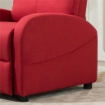 POLTRONA RELAX RECLINABILE CON POGGIAPIEDI IN TESSUTO EFFETTO LINO, 69X85X100 CM, ROSSO