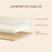 POLTRONA DA SALOTTO IN TESSUTO SHERPA CON BRACCIOLI E GAMBE IN LEGNO STILE NORDICO, CREMA