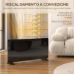 RISCALDATORE A CONVEZIONE 2000W TEMPERATURA REGOLABILE CON TELECOMANDO, TIMER 24H E SETTIMANALE, NERO
