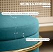 POUF CONTENITORE ROTONDO IN VELLUTO CON VANO DA 24L E COPERCHIO RIMOVIBILE, Ø 42X39 CM, VERDE