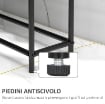 PORTASCIUGAMANI DA TERRA A 2 BRACCI AUTOPORTANTE IN METALLO, 66X20X110 CM, NERO