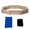 SABBIERA PER BAMBINI CON SEDILI E COPERTURA ETÀ 3-8 ANNI 139.5X139.5X21.5 CM COLORE LEGNO