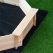SABBIERA PER BAMBINI CON SEDILI E COPERTURA ETÀ 3-8 ANNI 139.5X139.5X21.5 CM COLORE LEGNO