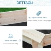 SABBIERA PER BAMBINI CON SEDILI E COPERTURA ETÀ 3-8 ANNI 139.5X139.5X21.5 CM COLORE LEGNO