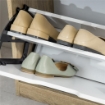 SCARPIERA SALVASPAZIO SLIM A 2 CASSETTI PER 8 PAIA DI SCARPE 62.5X26X81 CM LEGNO E BIANCO