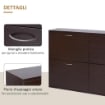 SCARPIERA SALVASPAZIO DA 24 PAIA CON MENSOLE REGOLABILI E 4 CASSETTI IN LEGNO 120X24X81 CM MARRONE