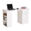 SCRIVANIA CON CASSETTI E RIPIANI PORTAOGGETTI 120 X 49 X 72 CM BIANCO